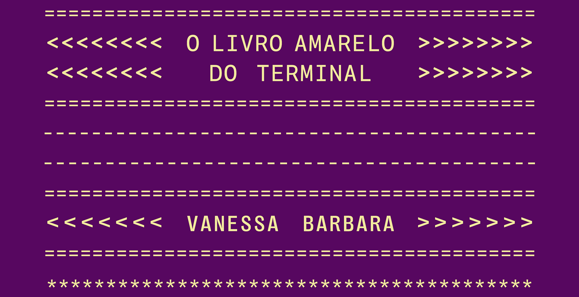 O livro amarelo do terminal